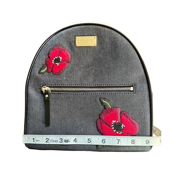 Kate Spade NEW Grove Street Poppy Sammi Denim Floral Embroidered Backpack NWT - Picture 10 of 16